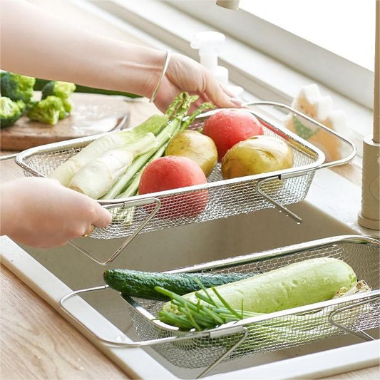 🏠2025 Elemente esențiale pentru bucătărie💦 Raft extensibil de uscare a vaselor peste chiuvetă