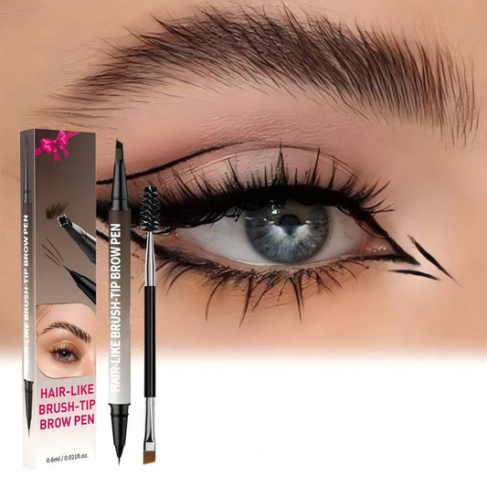 ✨Cumpără 1, primești 1 gratis✨Creion de sprâncene 2 în 1, rezistent la apă și la murdărire, cu două capete