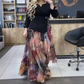 💐Set format din bluză la modă și fustă florală