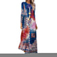 💝Rochie elegantă imprimată cu mânecă lungă